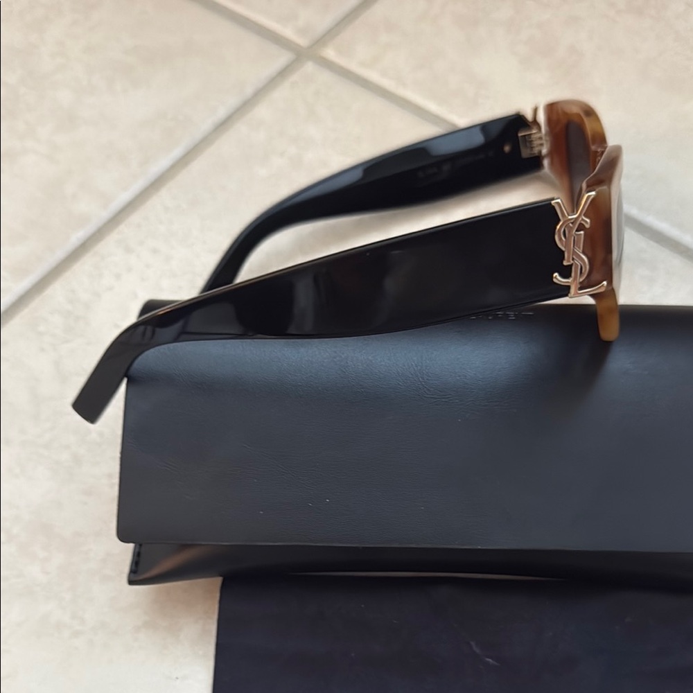 Yves Saint Laurent Tortoise Shell Sunglasses - Picture 3 of 6